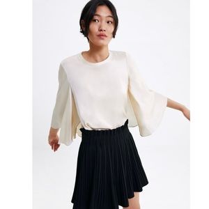 Zara Sheer Cape Blouse NWOT